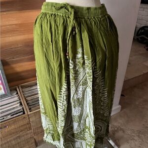 Green A-Line Skirt